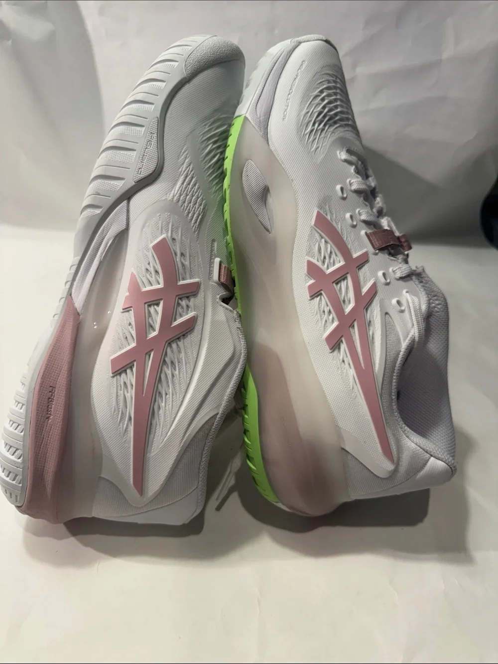 ASICS GEL-Resolution X Women’s 9 Tennis Shoes White Pink Green NEW